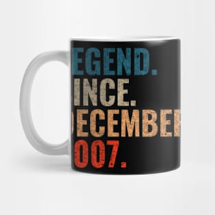 Legend since December 2007 Retro 2007 birthday shirt Mug